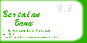 bertalan banu business card